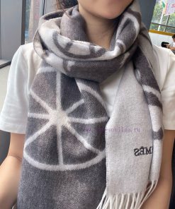 ▪Hermes   Hermes cashmere jacquard scarf, exquisite and gentle color matching, super infatyggmvq4o