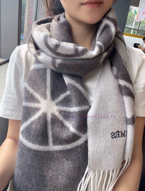 ▪Hermes   Hermes cashmere jacquard scarf, exquisite and gentle color matching, super infatyggmvq4o