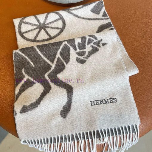 ▪Hermes   Hermes cashmere jacquard scarf, exquisite and gentle color matching, super infatyggmvq4o - Image 5