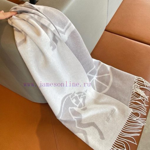▪Hermes   Hermes cashmere jacquard scarf, exquisite and gentle color matching, super infatkldz2qtu - Image 8