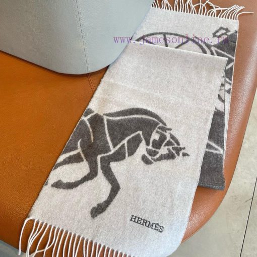 ▪Hermes   Hermes cashmere jacquard scarf, exquisite and gentle color matching, super infatyggmvq4o - Image 6
