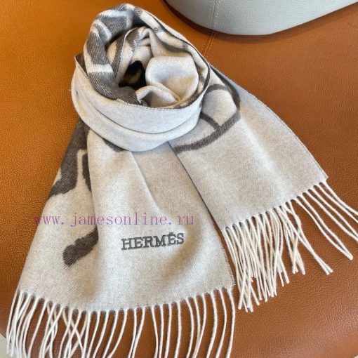 ▪Hermes   Hermes cashmere jacquard scarf, exquisite and gentle color matching, super infatyggmvq4o - Image 7