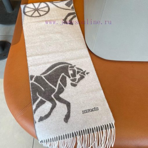 ▪Hermes   Hermes cashmere jacquard scarf, exquisite and gentle color matching, super infatyggmvq4o - Image 10