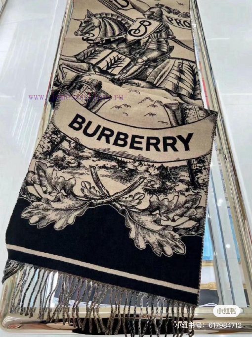 The popular Burberry Warrior Knight double-sided shawl, with various beautiful designs, is h28b44c2y - Image 5