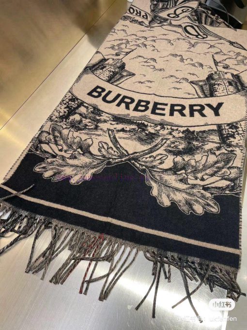 The popular Burberry Warrior Knight double-sided shawl, with various beautiful designs, is h28b44c2y - Image 8