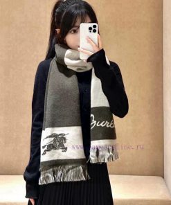 Burberry's new double-sided long scarf is on the rise! The top-notch double-layer color weavdbm4irkf