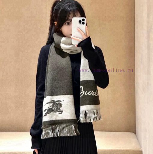 Burberry's new double-sided long scarf is on the rise! The top-notch double-layer color weavdbm4irkf - Image 2