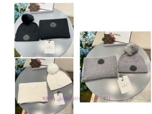 Mongkou Wool Set Hat - With Fox Hair Ball Classic Set Hat Scarf Warm and Super Comfortable~Wf7n5h96b