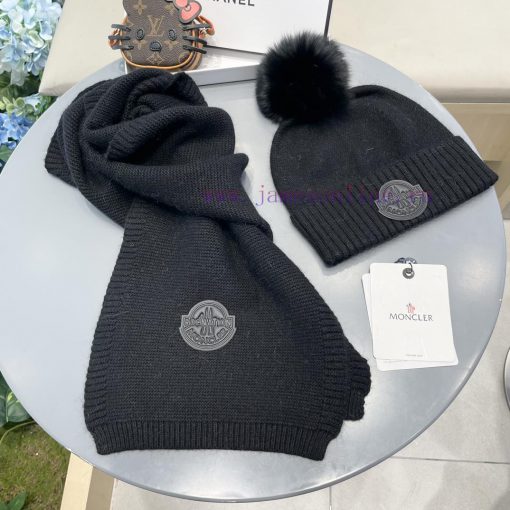 Mongkou Wool Set Hat - With Fox Hair Ball Classic Set Hat Scarf Warm and Super Comfortable~Wf7n5h96b - Image 6
