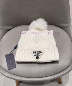 Prada two-piece set PRADA popular hat scarf set, warm and fashionable 70% cashmere 30% rabbiu32k839q