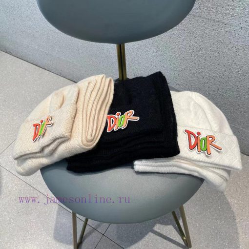 DIOR 2023 Autumn/Winter Knitted Wool Hat and Scarf Set, Fashionable and Trendy with First Cl2tmwjqxw - Image 10