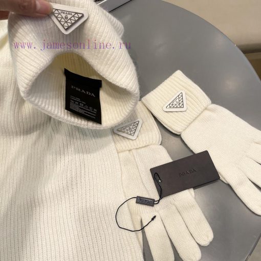 Prada three piece set Prada wool set hat classic set hat hat scarf gloves 🧤 Warm and Super Cc2dcvbsn - Image 9