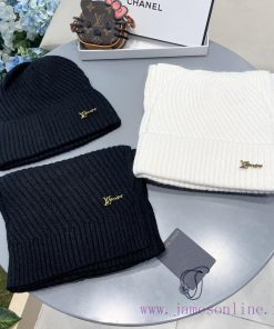 Lv Family Two Piece Set - Wool Set Hat Classic Set Hat Scarf Warm and Super Comfortable~Wintajd0etye