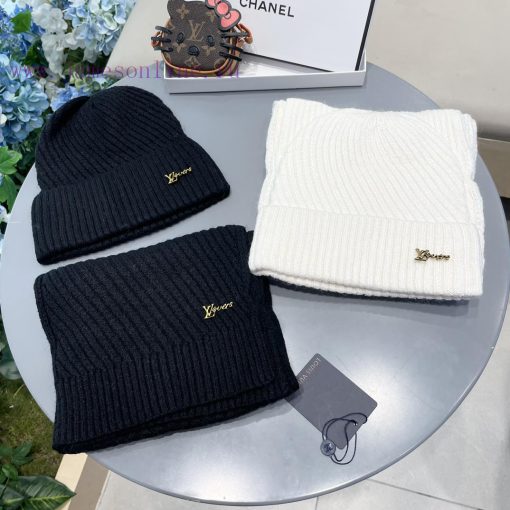 Lv Family Two Piece Set - Wool Set Hat Classic Set Hat Scarf Warm and Super Comfortable~Wintl70ay2ii - Image 2