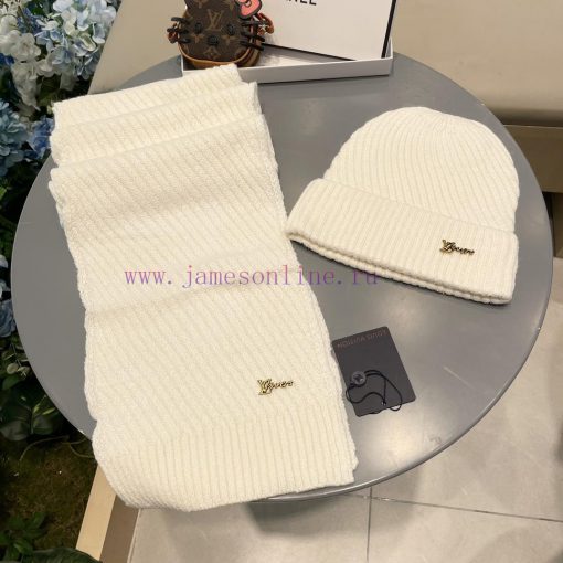 Lv Family Two Piece Set - Wool Set Hat Classic Set Hat Scarf Warm and Super Comfortable~Wintl70ay2ii - Image 5