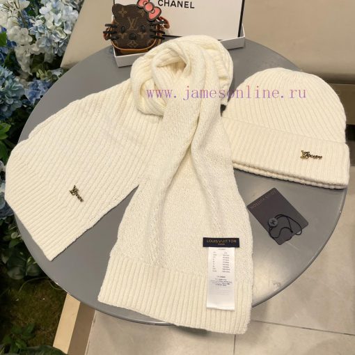 Lv Family Two Piece Set - Wool Set Hat Classic Set Hat Scarf Warm and Super Comfortable~Wintl70ay2ii - Image 7