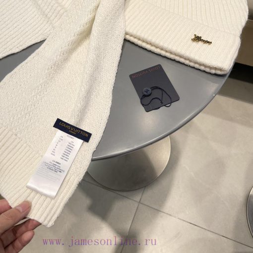 Lv Family Two Piece Set - Wool Set Hat Classic Set Hat Scarf Warm and Super Comfortable~Wintl70ay2ii - Image 8