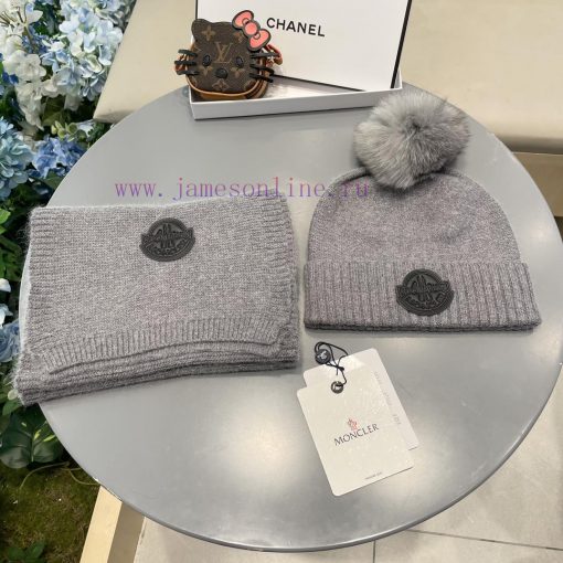 Mongkou Wool Set Hat - With Fox Hair Ball Classic Set Hat Scarf Warm and Super Comfortable~Wcgocysmo - Image 3