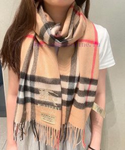 𝑩𝑼𝑹𝑩𝑬𝑹𝑹𝒀 Couple Embroidered Cashmere Scarf: Highly praised and kept, a rare high-end men's scqn7wc6p