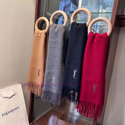 YSL Saint Laurent 100% Cashmere Edition has a hand feel that is so good that it is rare to st8ll395t - Image 9