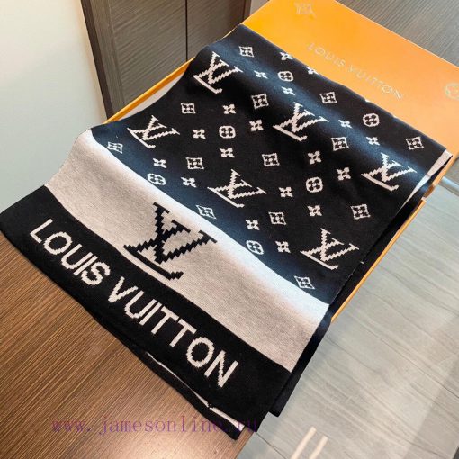 LV, a high-end cashmere knitted scarf that can be formal or casual. This weaving method is duyb94scf - Image 4