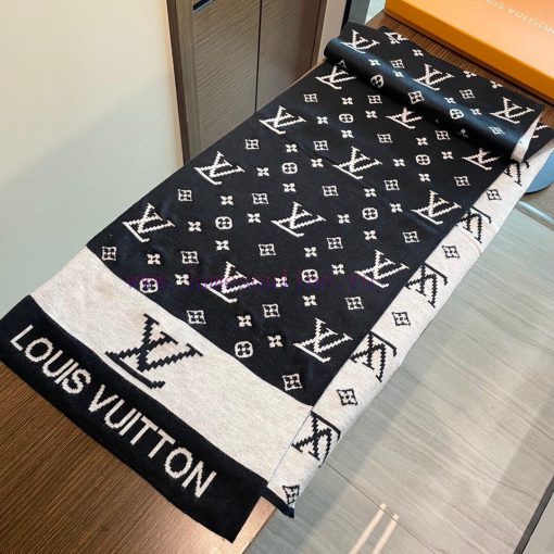 LV, a high-end cashmere knitted scarf that can be formal or casual. This weaving method is duyb94scf - Image 6