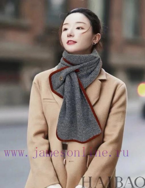 New Loro Piana Cattle LP Thousand Bird Grid Cross Collar Multi functional Collar, can be wrapzhayddx