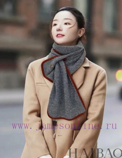 New Loro Piana Cattle LP Thousand Bird Grid Cross Collar Multi functional Collar, can be wrapzhayddx - Image 2
