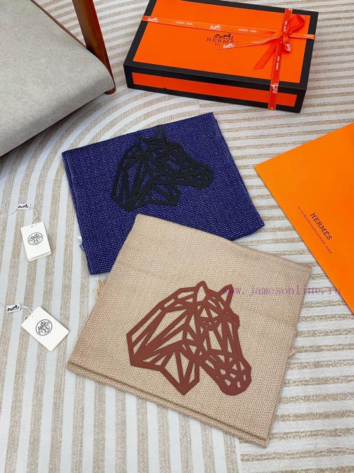 HERMES autumn and winter new product H plaid color woven cashmere light shrink scarf ️ Caref2bi5nikm - Image 3