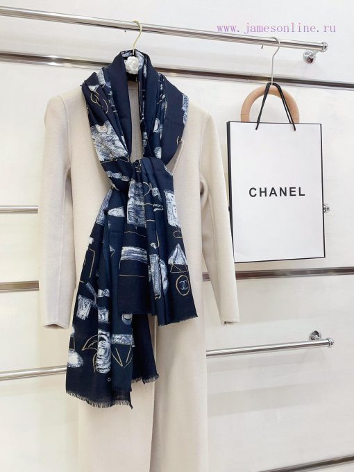 CHANEL's latest flagship Chanel accessory long scarf, which is very easy to match for both vjcxarn8h - Image 6
