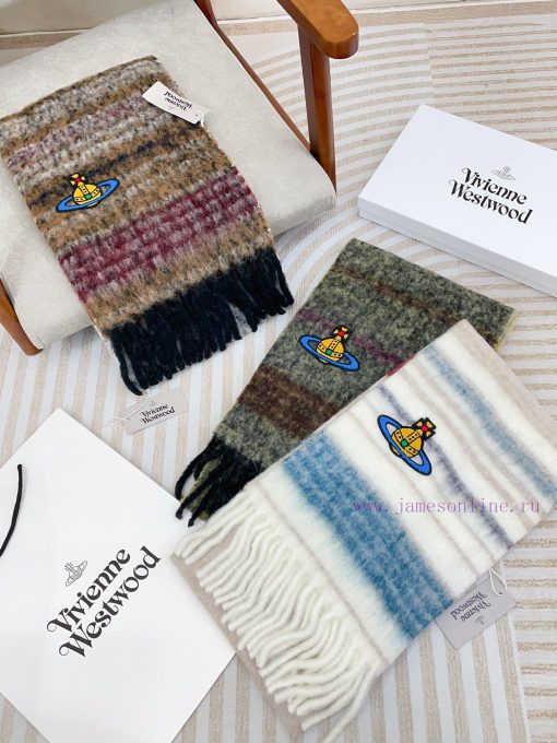 𝐕𝐢𝐯𝐢𝐞𝐧𝐧𝐞 𝐖𝐞𝐬𝐭𝐰𝐨𝐨𝐝 🪐 Classic Saturn mohair scarf by Vivienne Westwood, the British fashion de5i89xa8d - Image 4