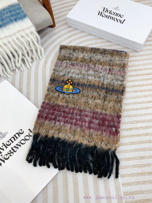 𝐕𝐢𝐯𝐢𝐞𝐧𝐧𝐞 𝐖𝐞𝐬𝐭𝐰𝐨𝐨𝐝 🪐 Classic Saturn mohair scarf by Vivienne Westwood, the British fashion deyq0b5v4p - Image 5