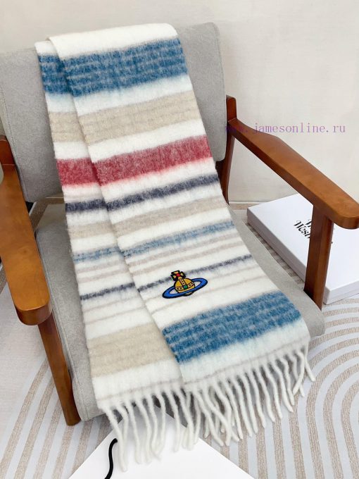 𝐕𝐢𝐯𝐢𝐞𝐧𝐧𝐞 𝐖𝐞𝐬𝐭𝐰𝐨𝐨𝐝 🪐 Classic Saturn mohair scarf by Vivienne Westwood, the British fashion de5i89xa8d - Image 8
