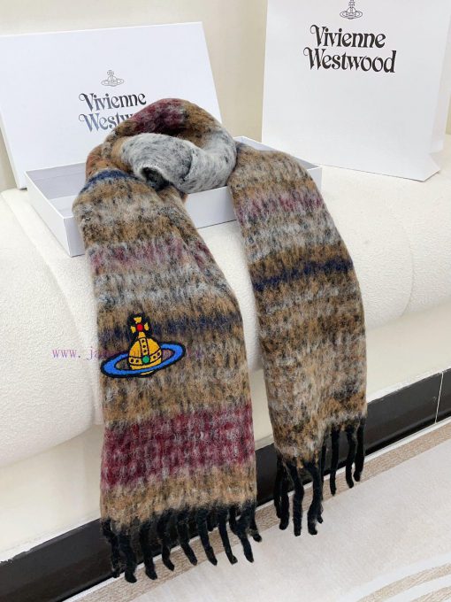 𝐕𝐢𝐯𝐢𝐞𝐧𝐧𝐞 𝐖𝐞𝐬𝐭𝐰𝐨𝐨𝐝 🪐 Classic Saturn mohair scarf by Vivienne Westwood, the British fashion deyq0b5v4p - Image 9