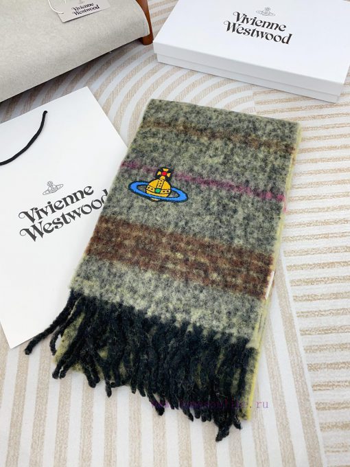 𝐕𝐢𝐯𝐢𝐞𝐧𝐧𝐞 𝐖𝐞𝐬𝐭𝐰𝐨𝐨𝐝 🪐 Classic Saturn mohair scarf by Vivienne Westwood, the British fashion delk68msra - Image 5