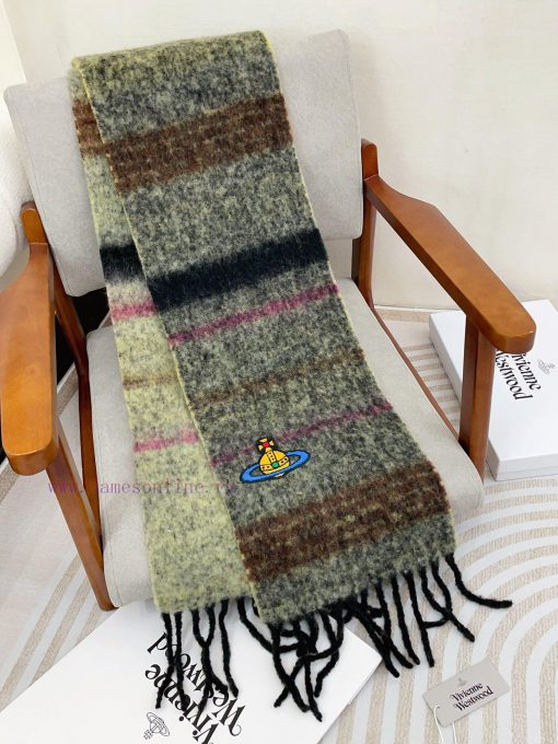 𝐕𝐢𝐯𝐢𝐞𝐧𝐧𝐞 𝐖𝐞𝐬𝐭𝐰𝐨𝐨𝐝 🪐 Classic Saturn mohair scarf by Vivienne Westwood, the British fashion delk68msra - Image 8