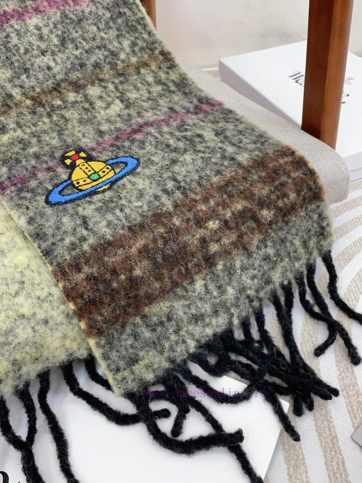 𝐕𝐢𝐯𝐢𝐞𝐧𝐧𝐞 𝐖𝐞𝐬𝐭𝐰𝐨𝐨𝐝 🪐 Classic Saturn mohair scarf by Vivienne Westwood, the British fashion delk68msra - Image 9