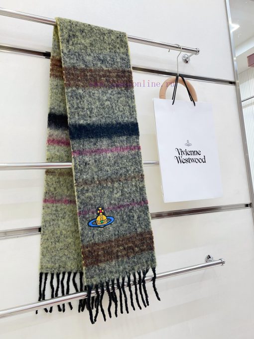 𝐕𝐢𝐯𝐢𝐞𝐧𝐧𝐞 𝐖𝐞𝐬𝐭𝐰𝐨𝐨𝐝 🪐 Classic Saturn mohair scarf by Vivienne Westwood, the British fashion delk68msra - Image 10