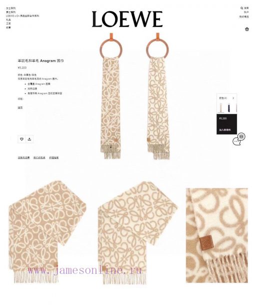 Loewe's new wool and mohair scarf is perfect for early autumn milk tea girls with a vintage 0h4vdr0q - Image 4