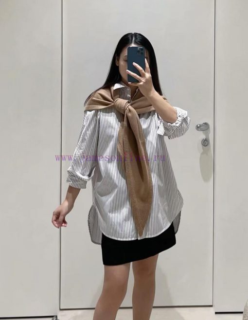 Toteme ‮ Pure color ‬ Comfortable texture ‮ Triangular corner ‮ Scarf circumference ‬ Shawl‮6lv2v80i - Image 3