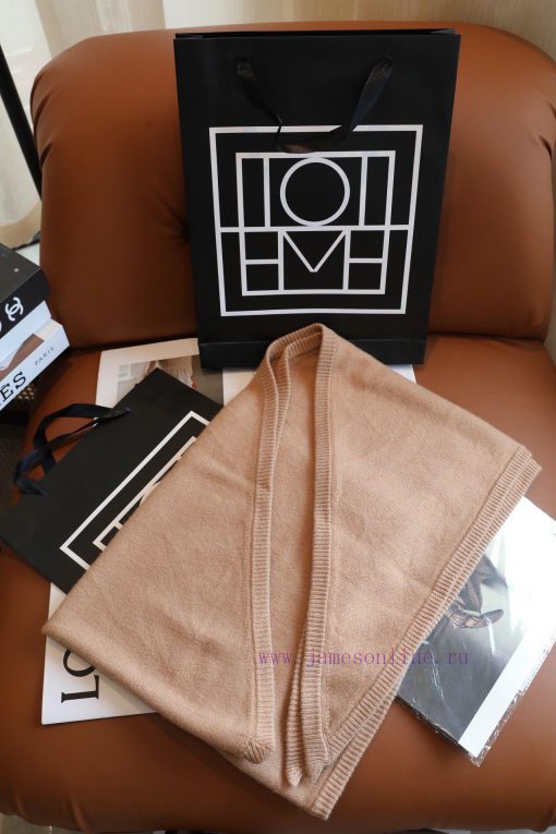 Toteme ‮ Pure color ‬ Comfortable texture ‮ Triangular corner ‮ Scarf circumference ‬ Shawl‮6lv2v80i - Image 6