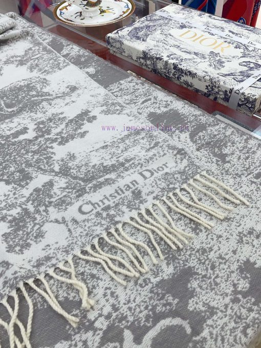 This Sauvage printed scarf reinterprets Dior's classic pattern with a carefully crafted blenapqmo4by - Image 9