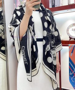 Chanel Circle Flower 140 Cashmere Square Scarf High end Love Pure Cashmere Baby Touch Comfornu7t66sv