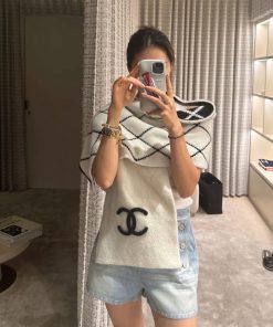3D LOGOCHANEL Autumn and Winter New Knitted Scarf, Cashmere Knitted Long Scarf, Beautiful [T3uvut4u5
