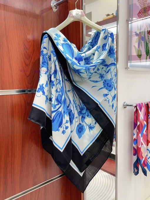 The latest flagship butterfly flower 140 cashmere square scarf from GUCCI, which is very easl9f6by0k - Image 8