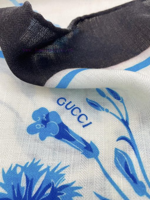 The latest flagship butterfly flower 140 cashmere square scarf from GUCCI, which is very easl9f6by0k - Image 9