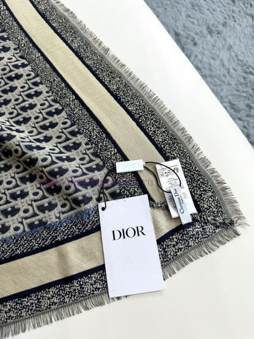𝐃𝐈𝐎𝐑 Must wear super practical large shawl scarf dual-use iconic floral element short tassz5x822va - Image 9