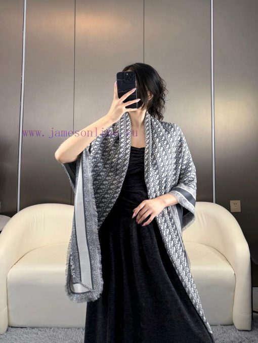 𝐃𝐈𝐎𝐑 Must wear super practical large shawl scarf dual-use iconic floral element short tassc70qae19