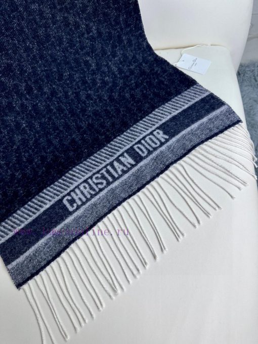 The 2024 Dior Oblique print scarf reinterprets the classic Dior logo, showcasing a modern sp2wbmc1ea - Image 10
