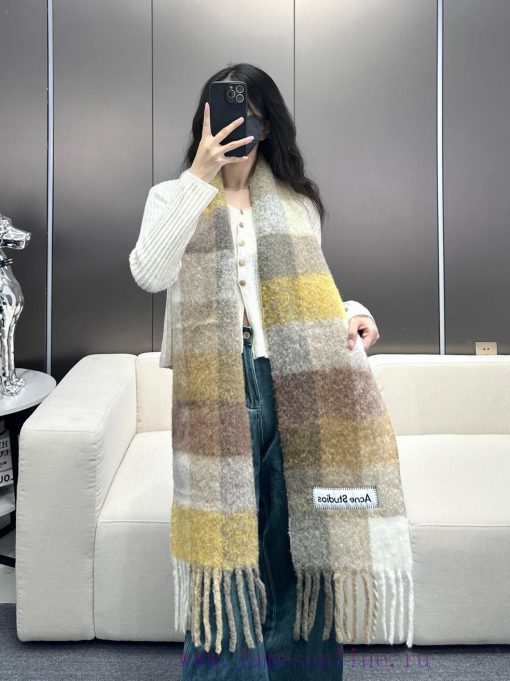 2024 bestseller arrivals ️ Original factory order, ACNE's new alpaca wool mohair rainbow sca5pr31u7e - Image 2